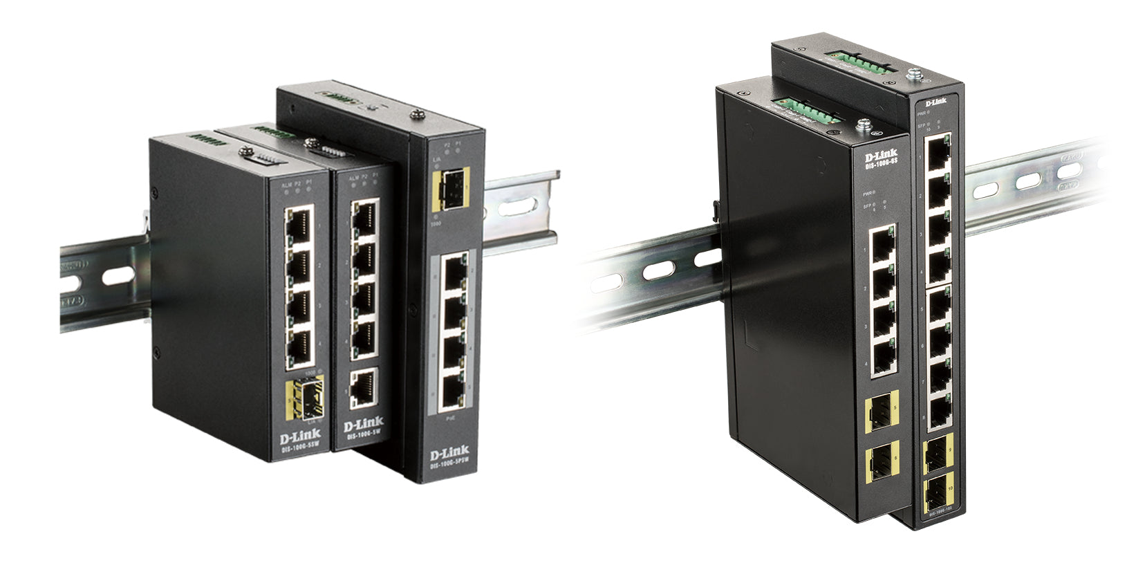 D-LINK Industrial Gigabit Unmanaged Switch 4 Ports Gigabit + 2 Ports SFP