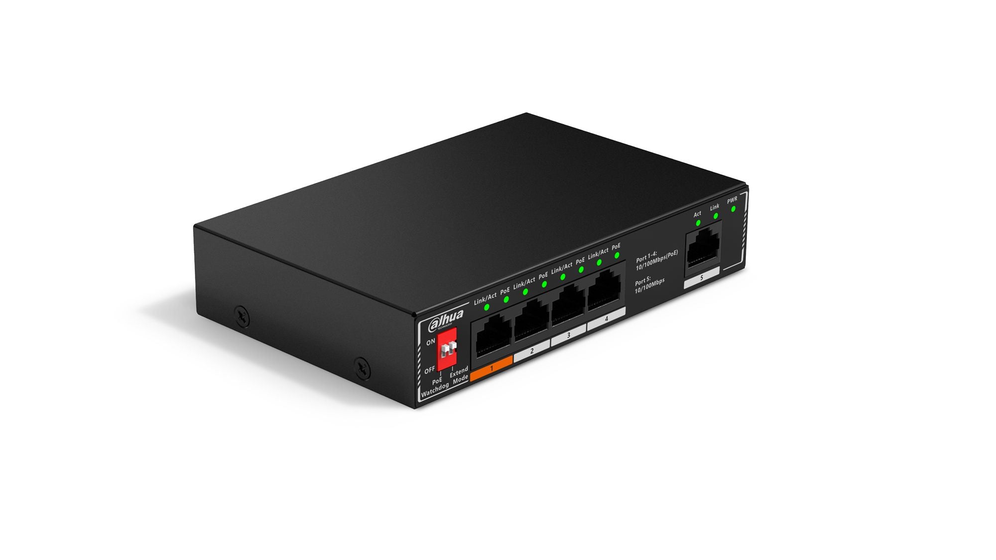 Dahua SF1005P Commutateur de bureau non géré 5 ports avec 4 ports PoE