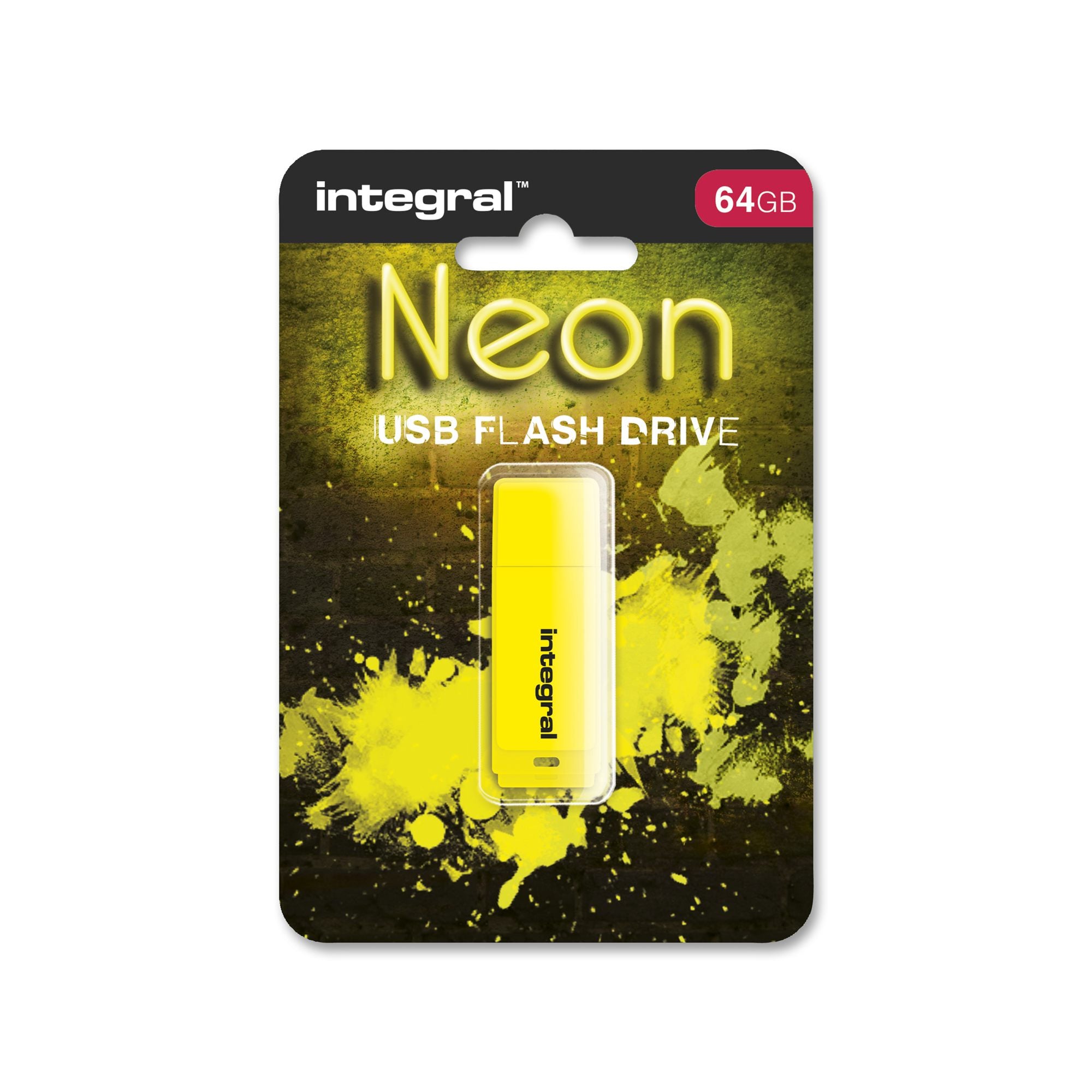 CLE USB NEON Jaune 64GB