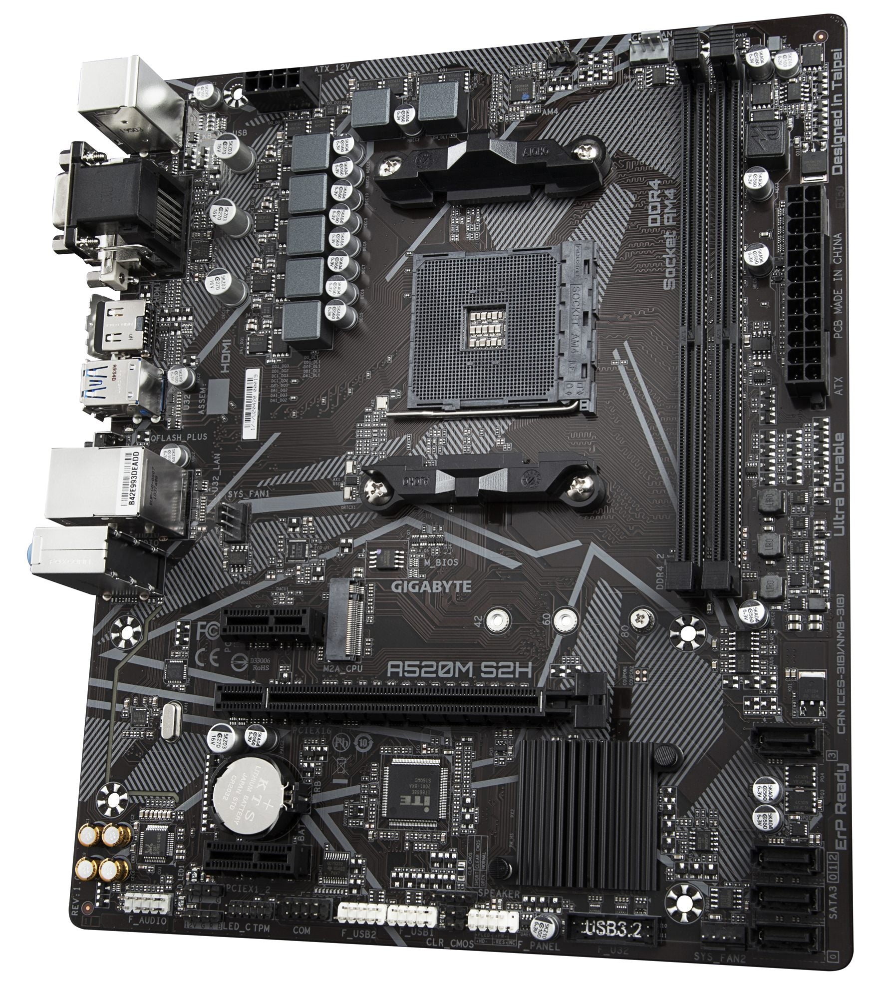 GIGABYTE A520M S2H carte mere AMD A520 Emplacement AM4 micro ATX