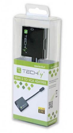 Techly IDATA HDMI-VGA-5 Convertisseur HDMI-Micro-D vers VGA avec Audio