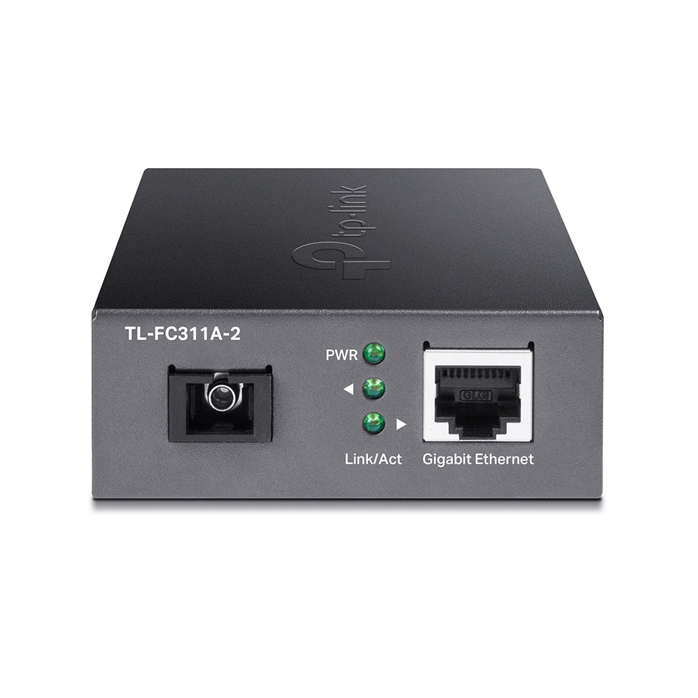 TP-Link FC311A-2 (TL-FC311A-2) 10/100/1000 Mbps RJ45 to 1000 Mbps Single-mode SC WDM Bi-Directional Fiber Converter