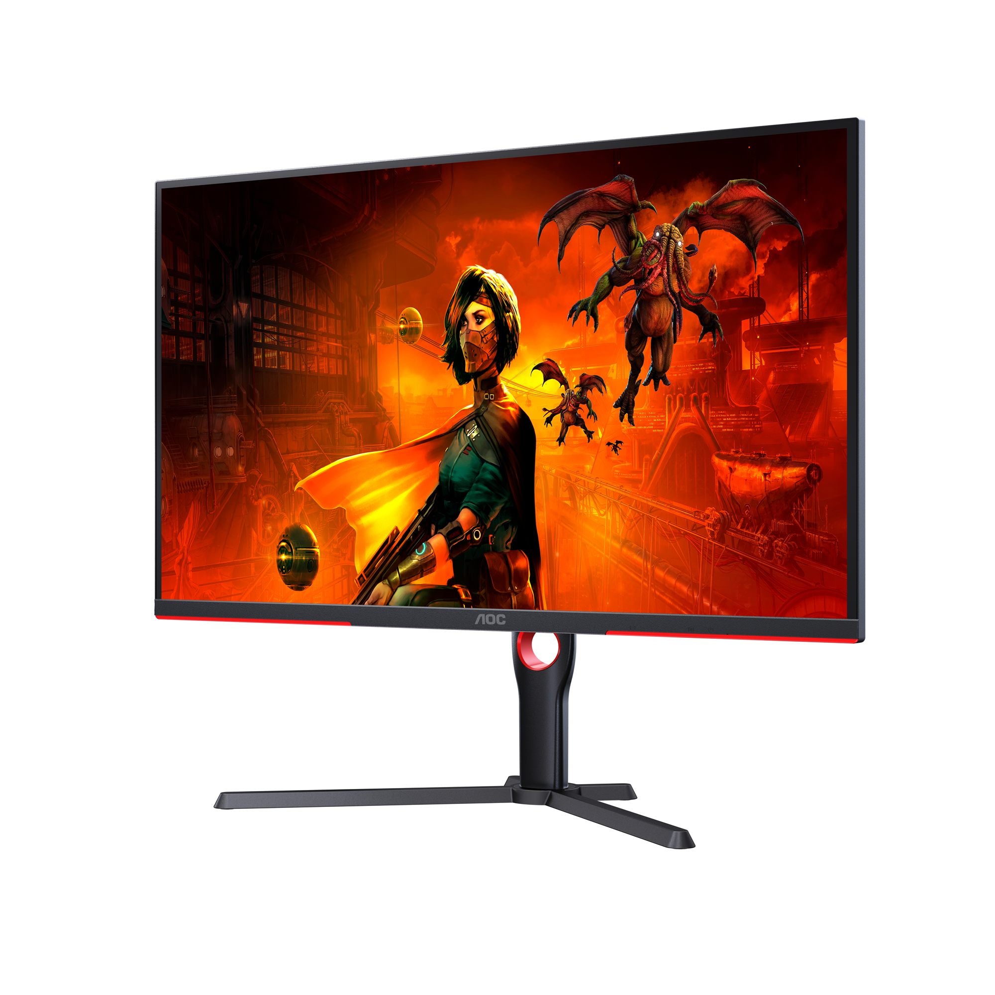 "AOC G3 U32G3X/BK écran plat de PC 80 cm (31.5"") 3840 x 2160 pixels 4K Ultra HD LED Noir, Rouge"