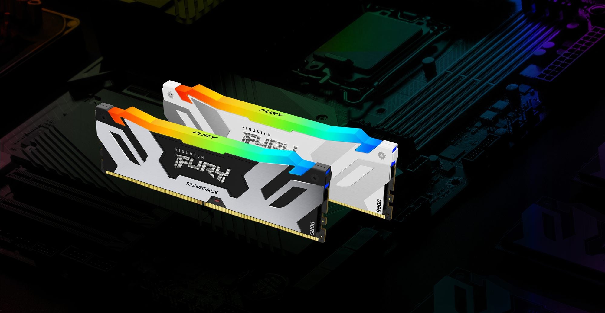 KINGSTON FURY Renegade 16Go DIMM DDR5 6400MT/s DDR5 CL32 RGB White XMP