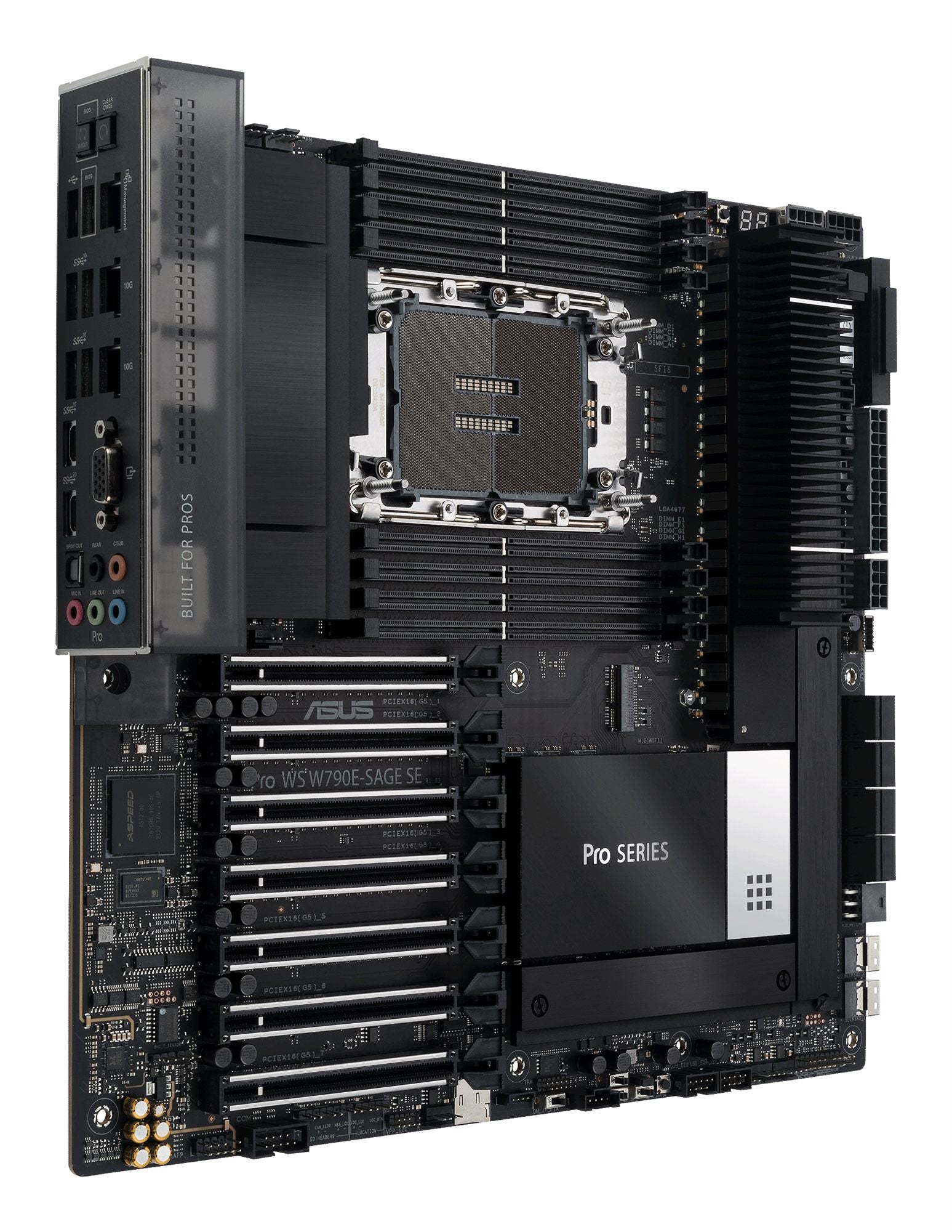 ASUS PRO WS W790E-SAGE SE LGA4677 ATX 8xDDR4 7xPCIe 4.0 x16 8xSATA 3xM.2