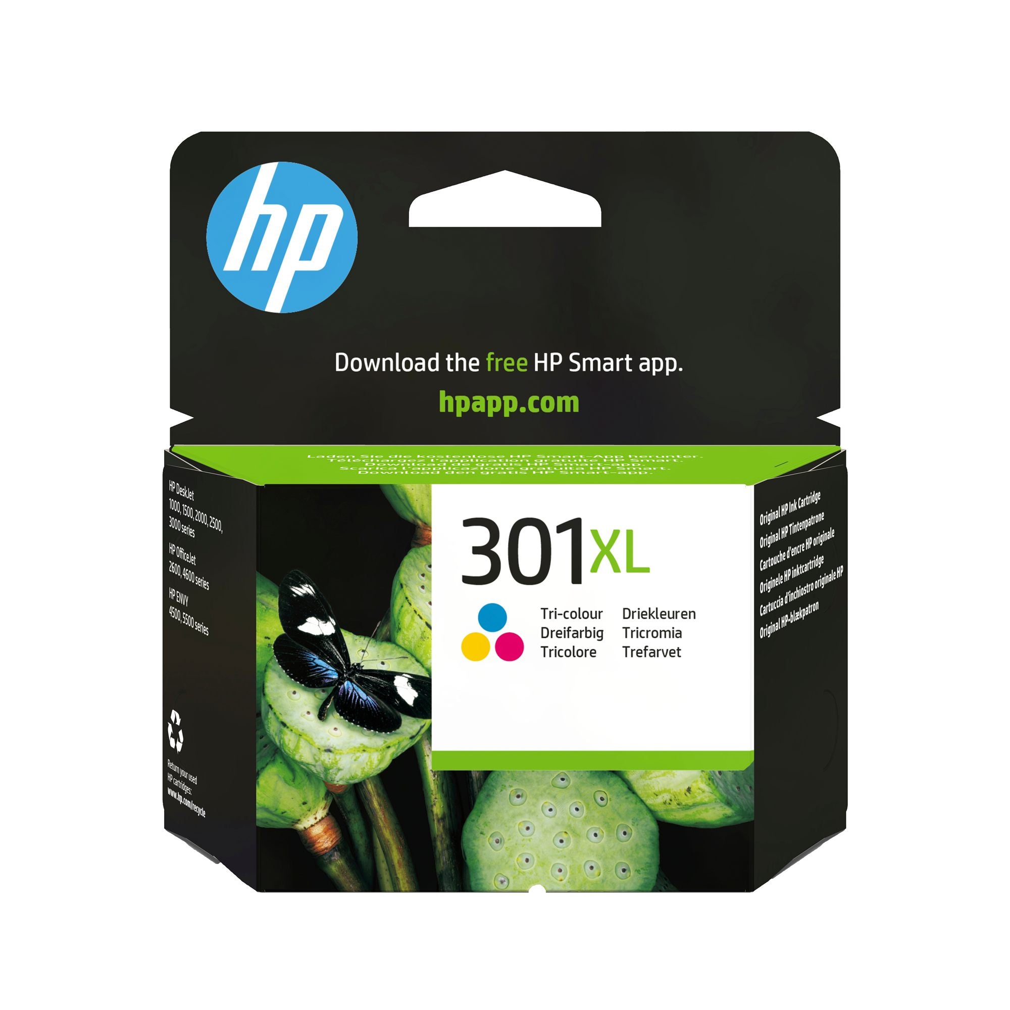 HP 301XL original Ink cartridge CH564EE 301 tri-colour high capacity 330 pages 1-pack Blister multi tag