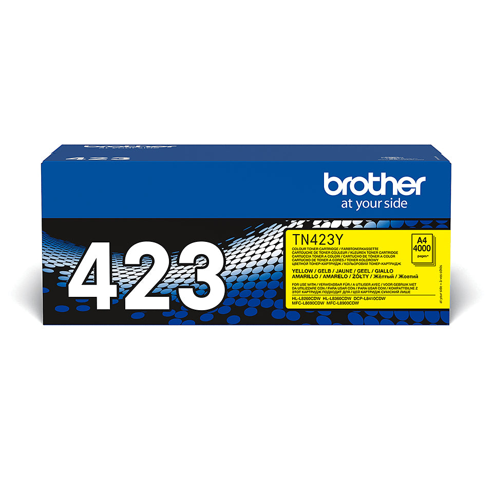 BROTHER TN423Y Toner Cartouche Jaune Grande Capacité 4.000 pages pour Brother HL-L8260CDW, L8360CDW