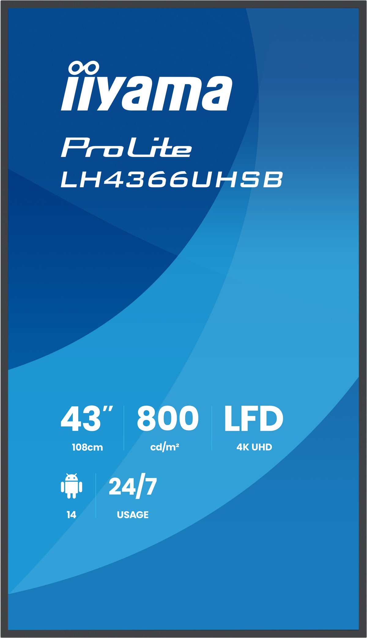 43" 3840x2160 UHD VA VESA Mount 300x300