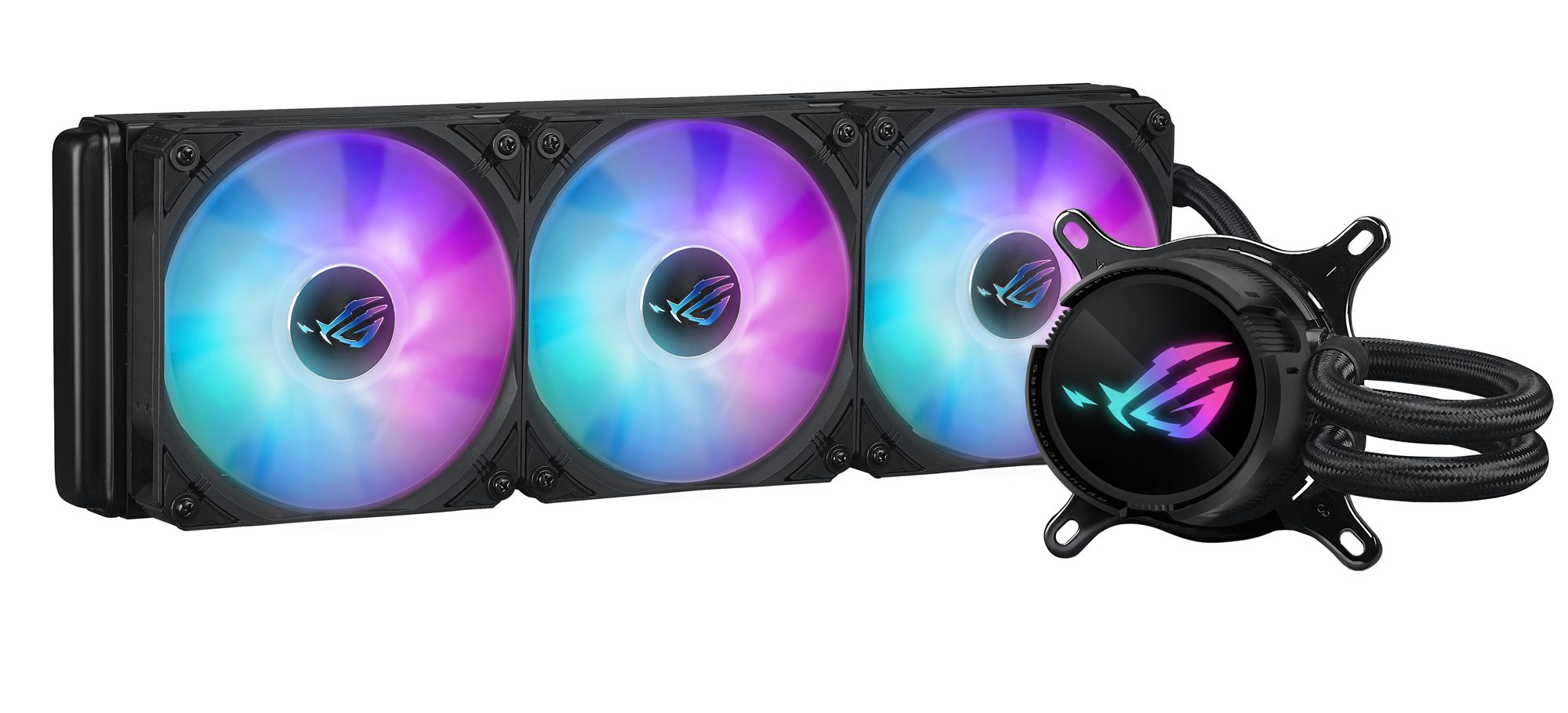 ASUS ROG Strix LC III 360 ARGB all-in-one CPU liquid cooler with 360 rotatable water block Premium ROG ARGB fans