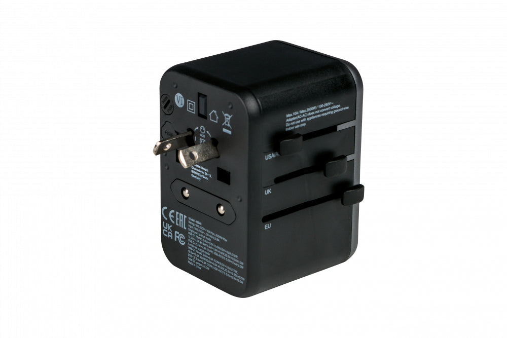 VERBATIM UNIVERSAL TRAVEL ADAPTER UTA-04 PD61W / QC / 3XUSB / 2XTYPE-C WCF (P)