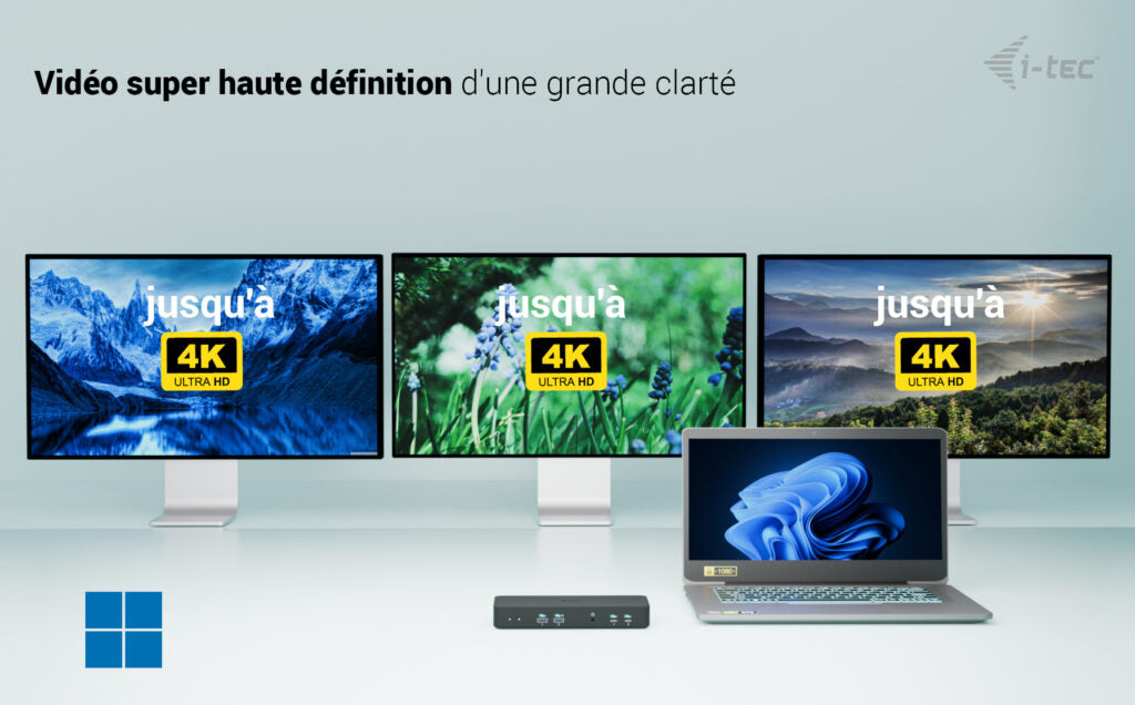 I-TEC USB-C Intelligent Triple Display Docking Station 1xHDMI 2xDP 1xGLAN 2xUSB-C Gen2 2xUSB-A Gen2 2xUSB-A Gen1 1xAudio/Mic PD 100W