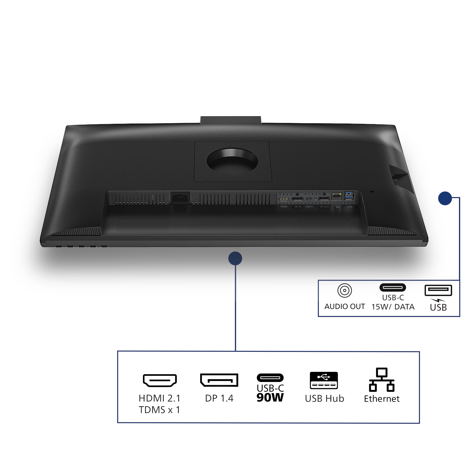 PHILIPS 27p 2560x1440 120Hz IPS Flat H/A 150 MM USB C DOCKING DISPLAY 90W Daisy chain with 27B2N3500J Smart Link Sync