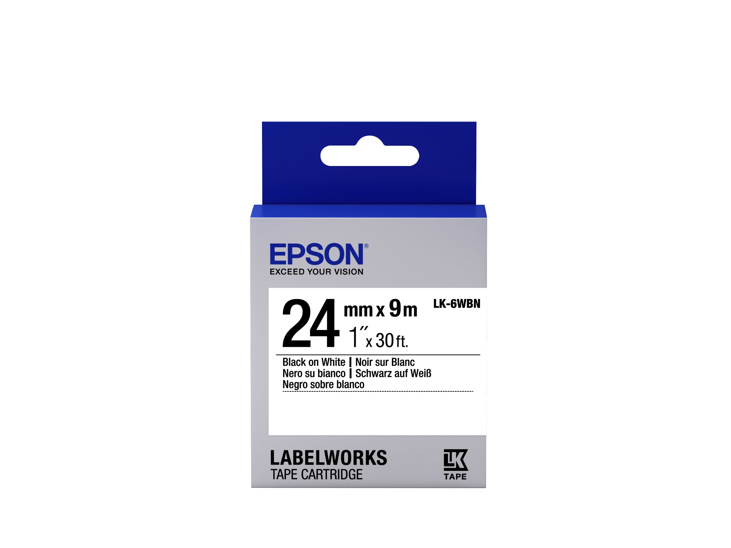 Epson LK-6WBN ruban d'étiquette