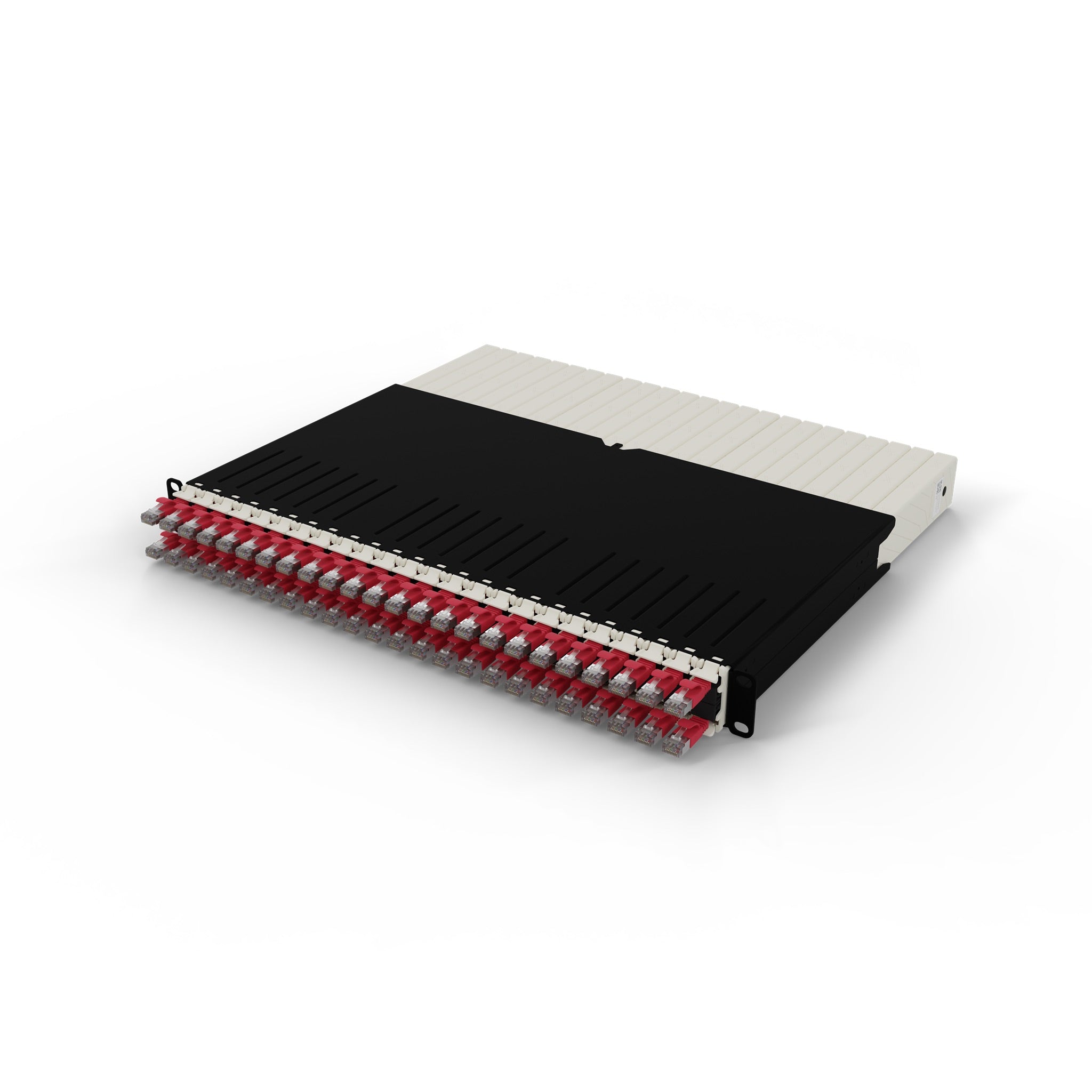 PATCHBOX ONE 24x CAT6A STP ROUGE 0,8 m 8U