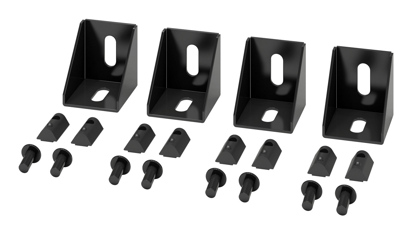 Right Angle Connector x4 Black