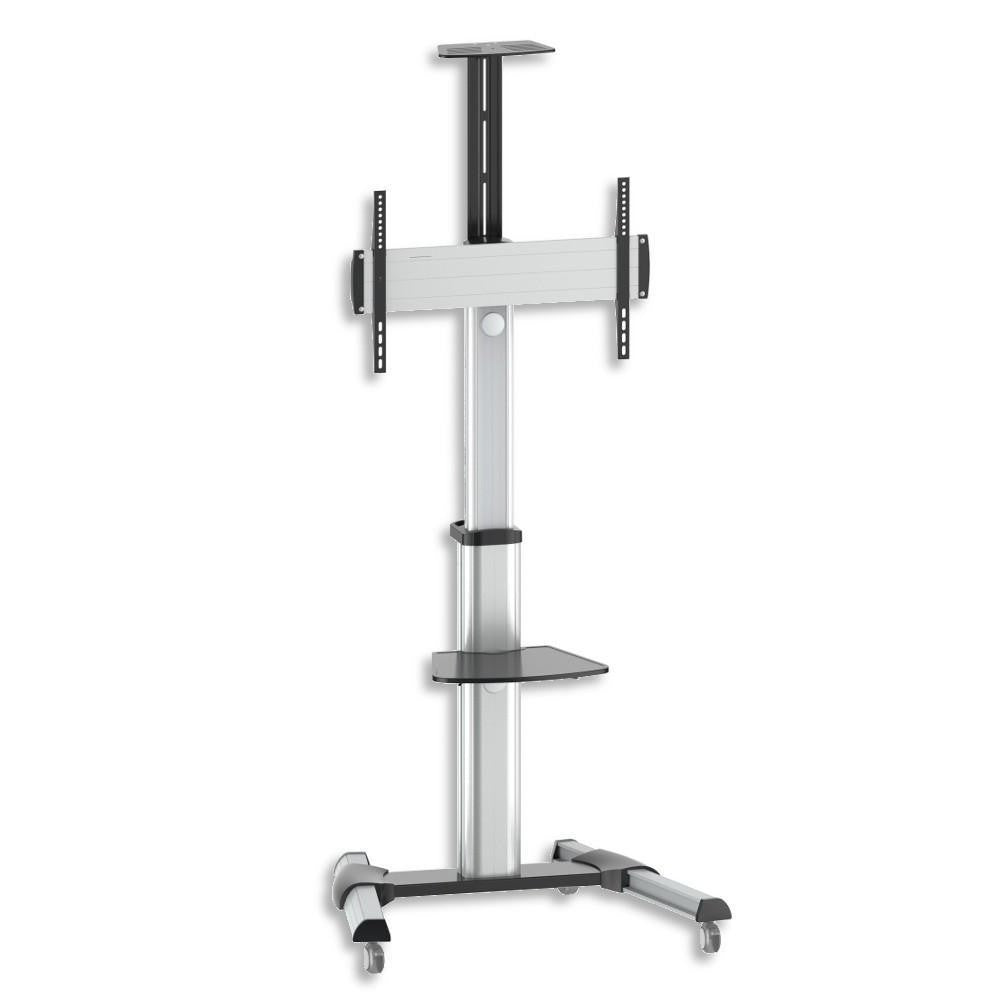 "Techly ICA-TR15 Support TV mobile 37-70"" jusqu'a 50kg réglable 2 étageres"