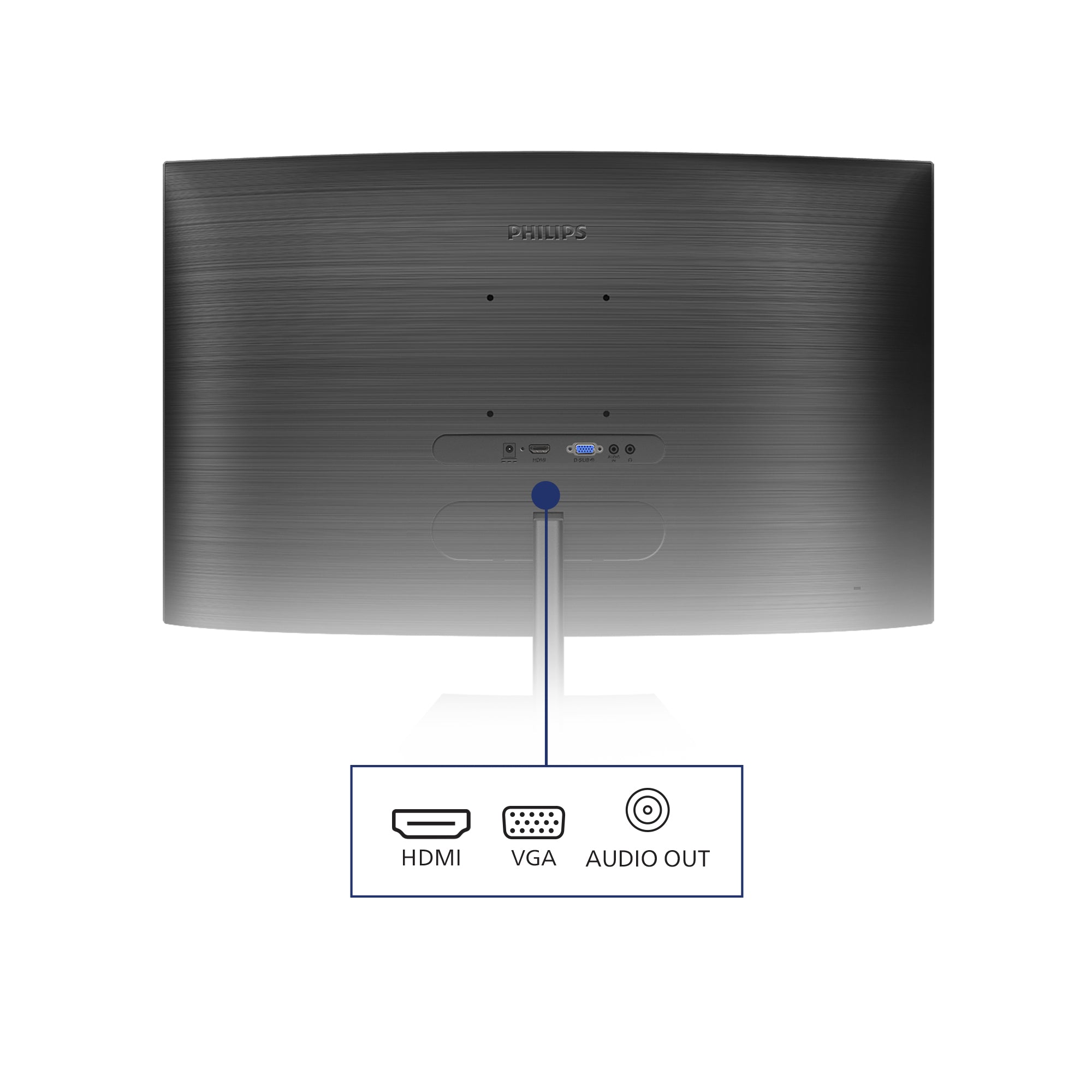 PHILIPS 241E1SCA Écran LED - incurvé - 24p - Full HD - 5 Hz - VA - 250 cd/m2 - 3000:1 - 4ms- VGA - HDMI- HP