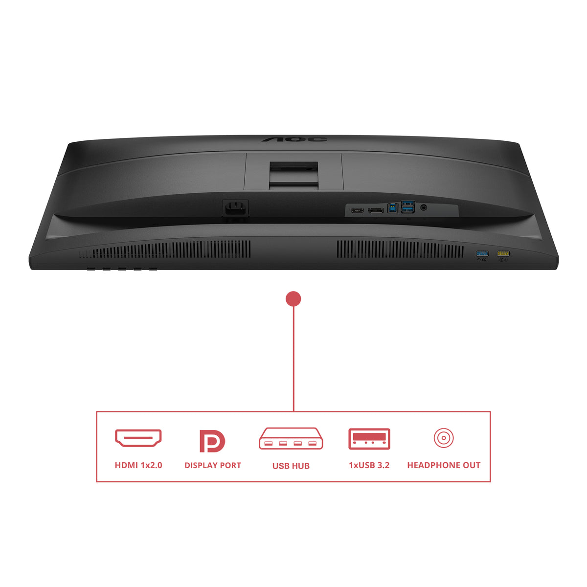 AOC Q27E4U 27p WQHD IPS 120Hz 4ms 350cd/m2 HDMI2.0 DP USB3.2 HUB USB Pivot Speakers