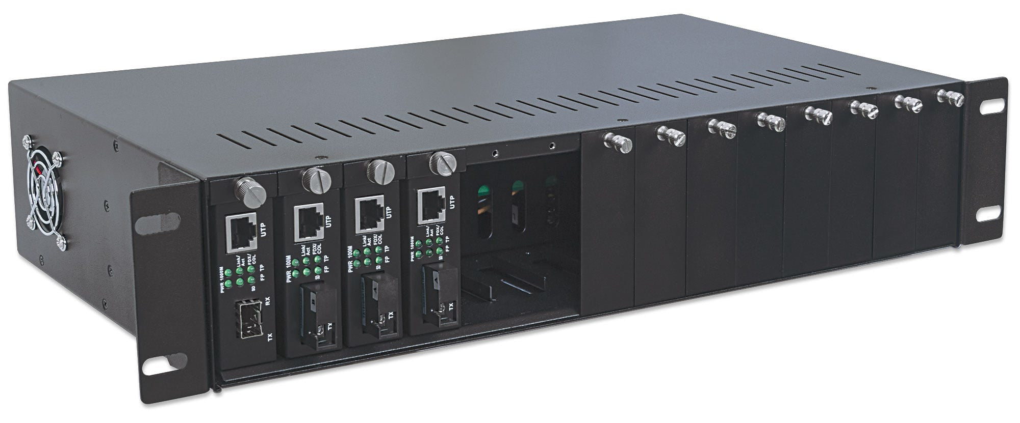 Intellinet 507356 châssis de réseaux 2U Noir