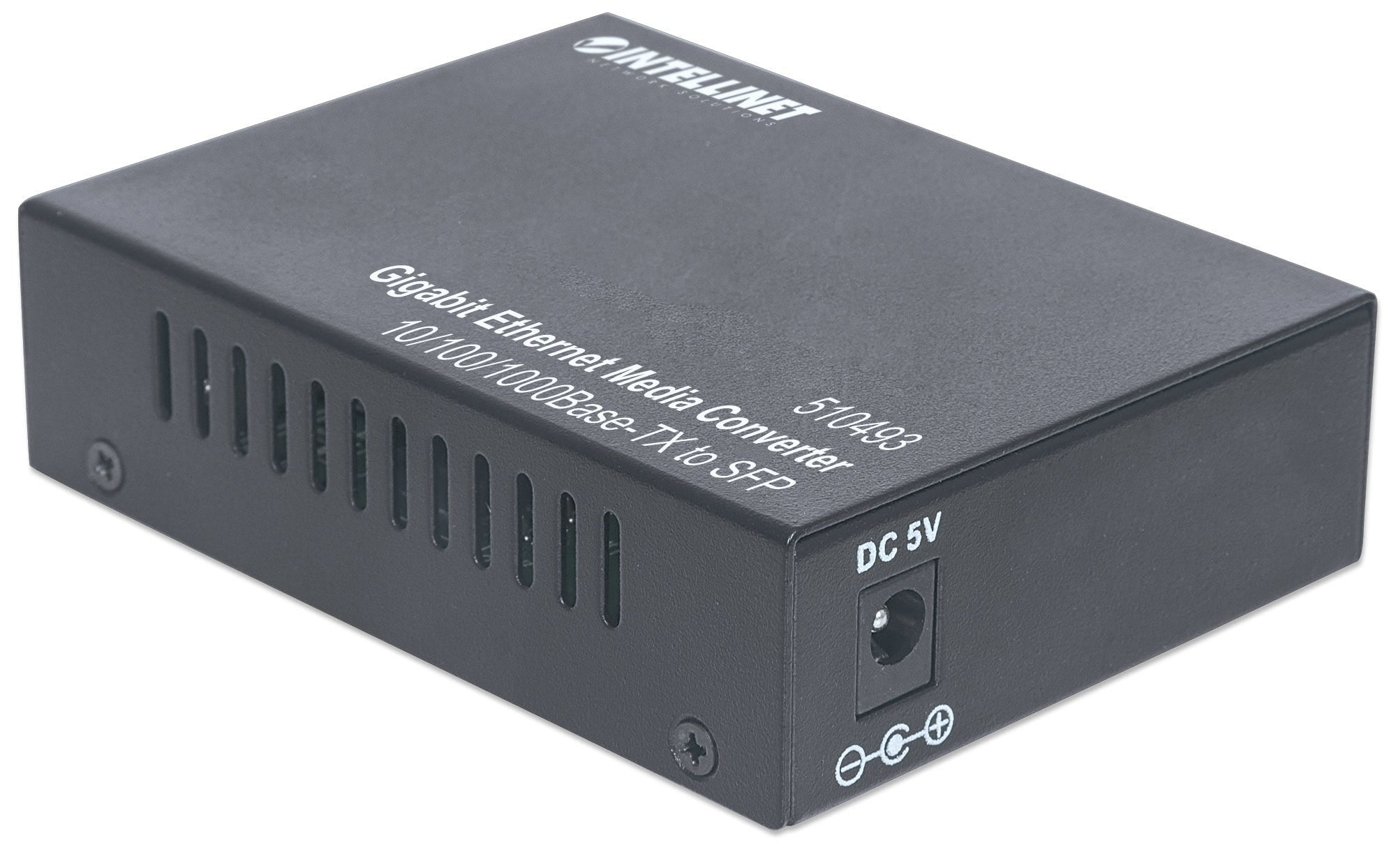 Intellinet 510493 convertisseur de support réseau 1000 Mbit/s Noir