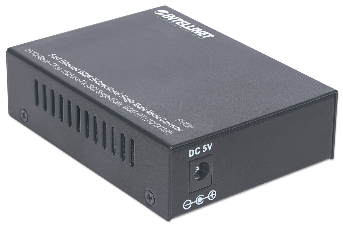 Intellinet 510530 convertisseur de support réseau 100 Mbit/s Monomode Noir
