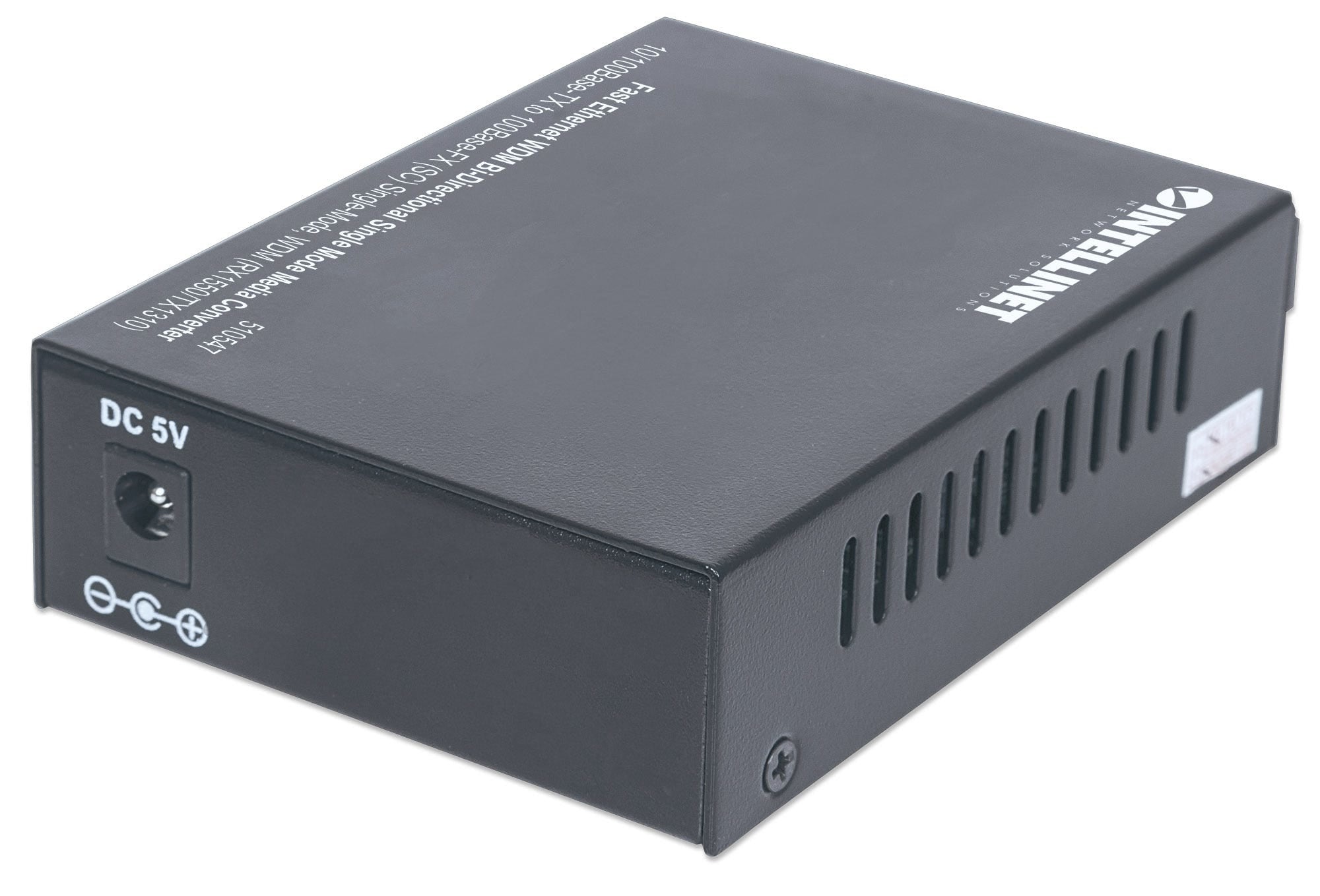 Intellinet 510547 convertisseur de support réseau 100 Mbit/s Monomode Noir