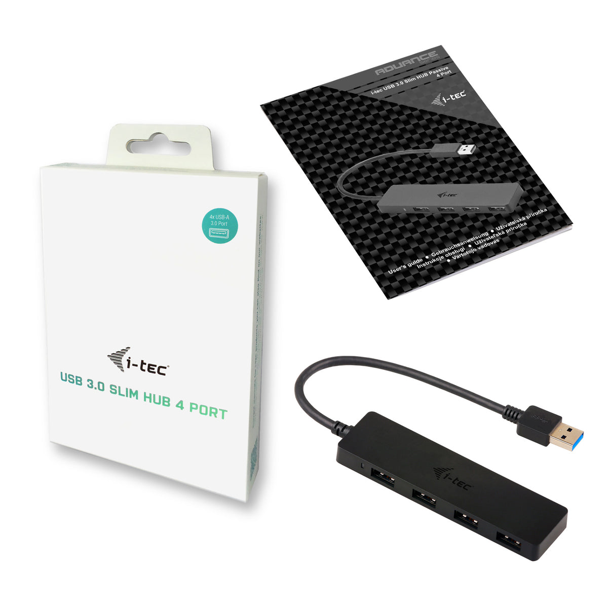I-TEC USB 3.0 Slim Passive HUB 4 Port without power adapter ideal for Notebook Ultrabook Tablet PC