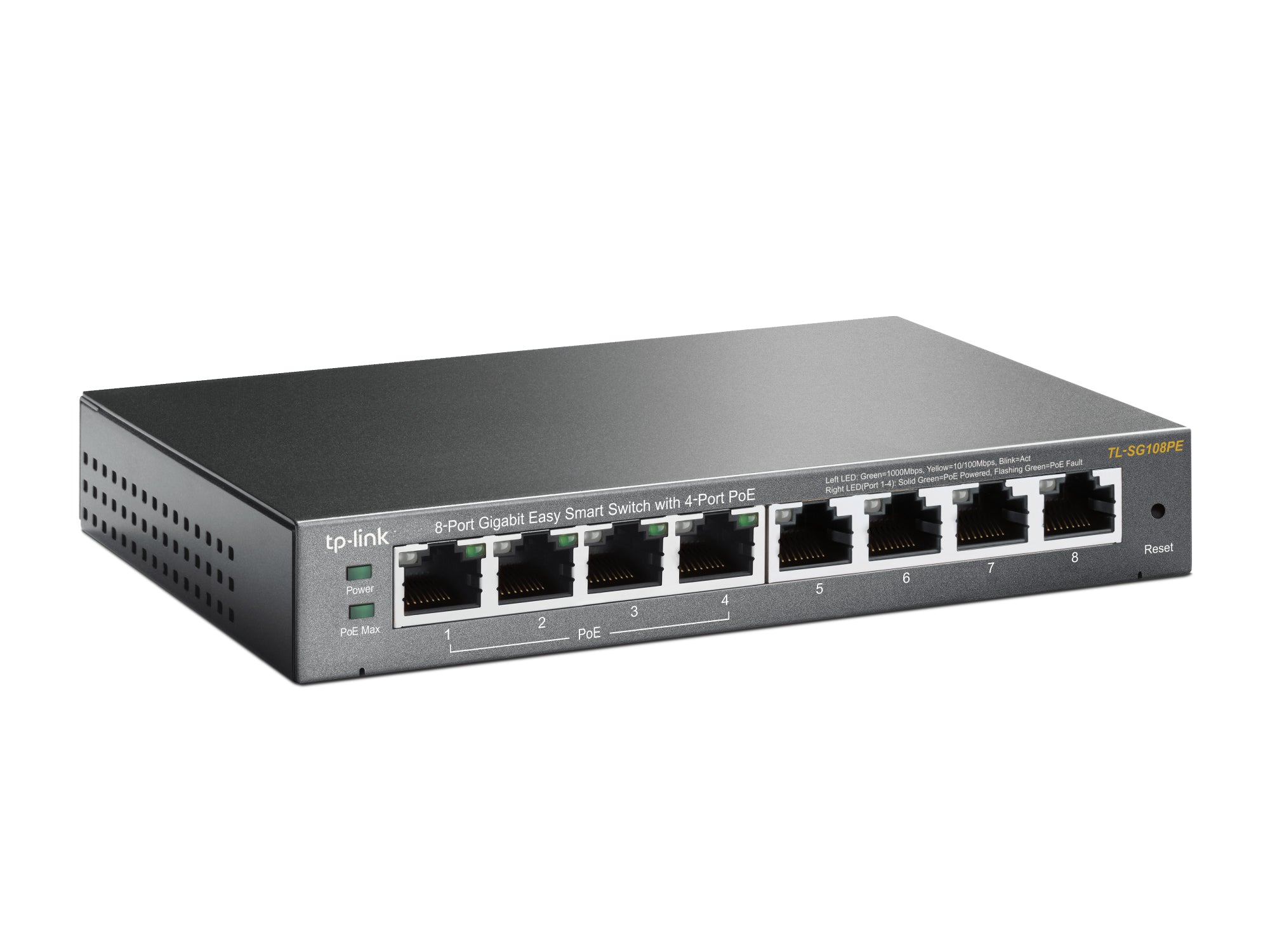 TP-LINK 8-Port Gigabit Desktop PoE Easy Smart Switch, 8 Gigabit RJ45 Ports inkl. 4 PoE Ports, 55W PoE Gesamtleistung