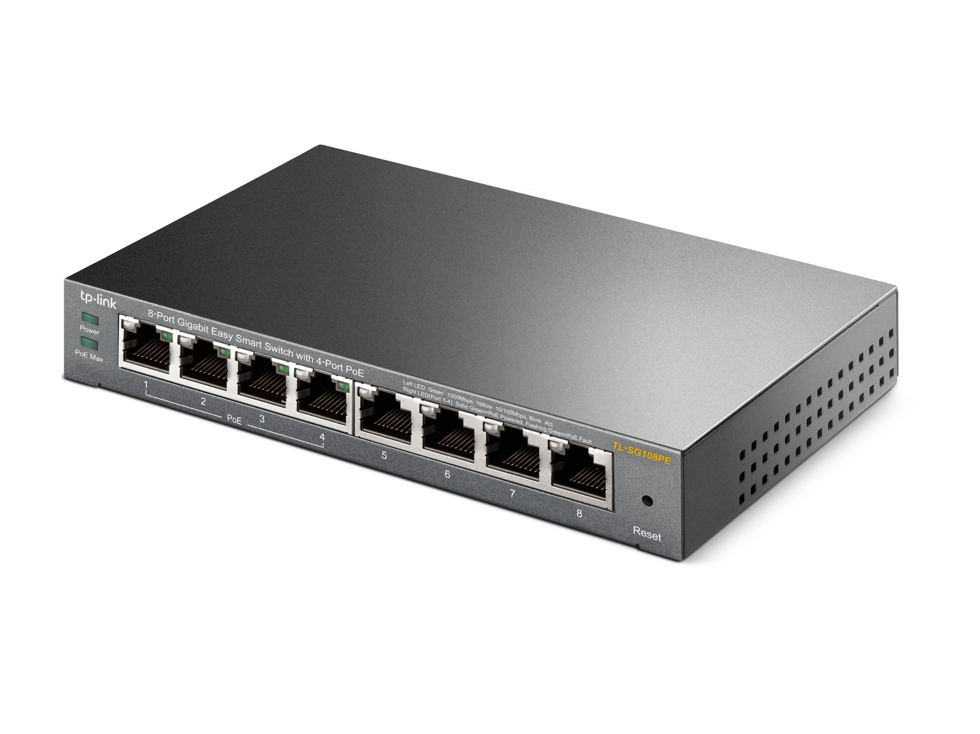 TP-LINK 8-Port Gigabit Desktop PoE Easy Smart Switch, 8 Gigabit RJ45 Ports inkl. 4 PoE Ports, 55W PoE Gesamtleistung