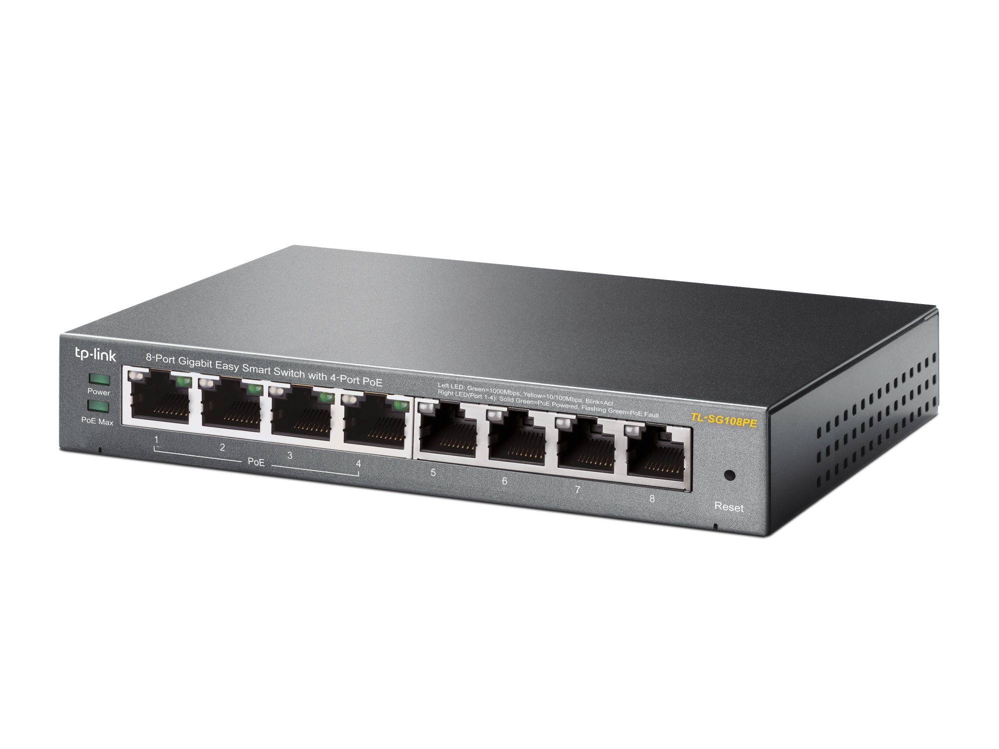 TP-LINK 8-Port Gigabit Desktop PoE Easy Smart Switch, 8 Gigabit RJ45 Ports inkl. 4 PoE Ports, 55W PoE Gesamtleistung