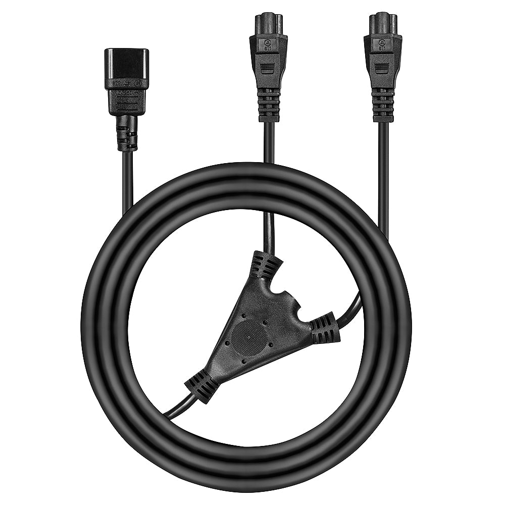 LINDY 2.5m IEC C14 to 2xIEC C5 Splitter Extension Cable