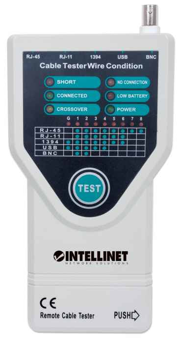 Intellinet 5-in-1 Testeur de câble UTP/STP Gris