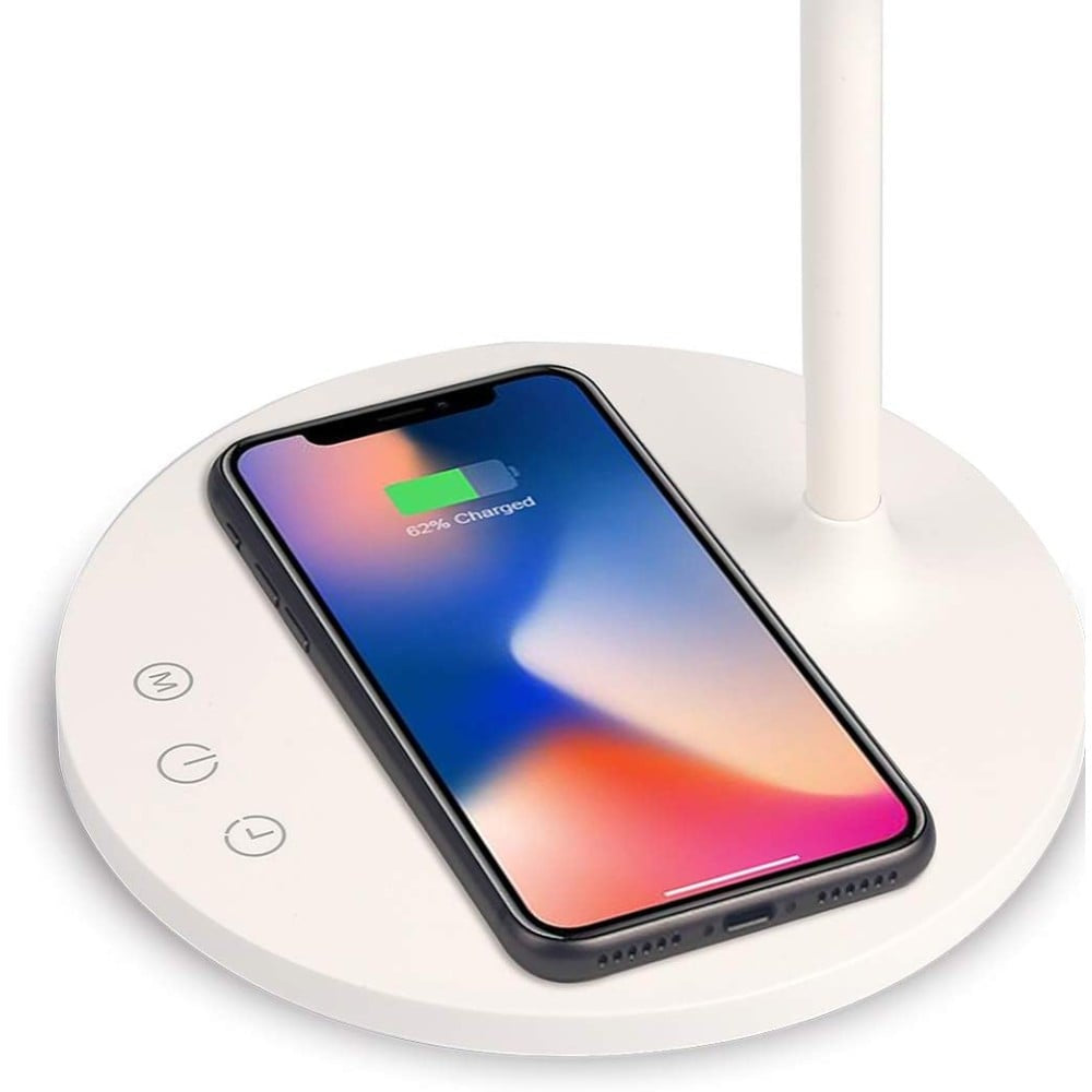 Techly I-LAMP-DSK10 Lampe de bureau LED 5,5W tactile avec chargeur Qi 15W