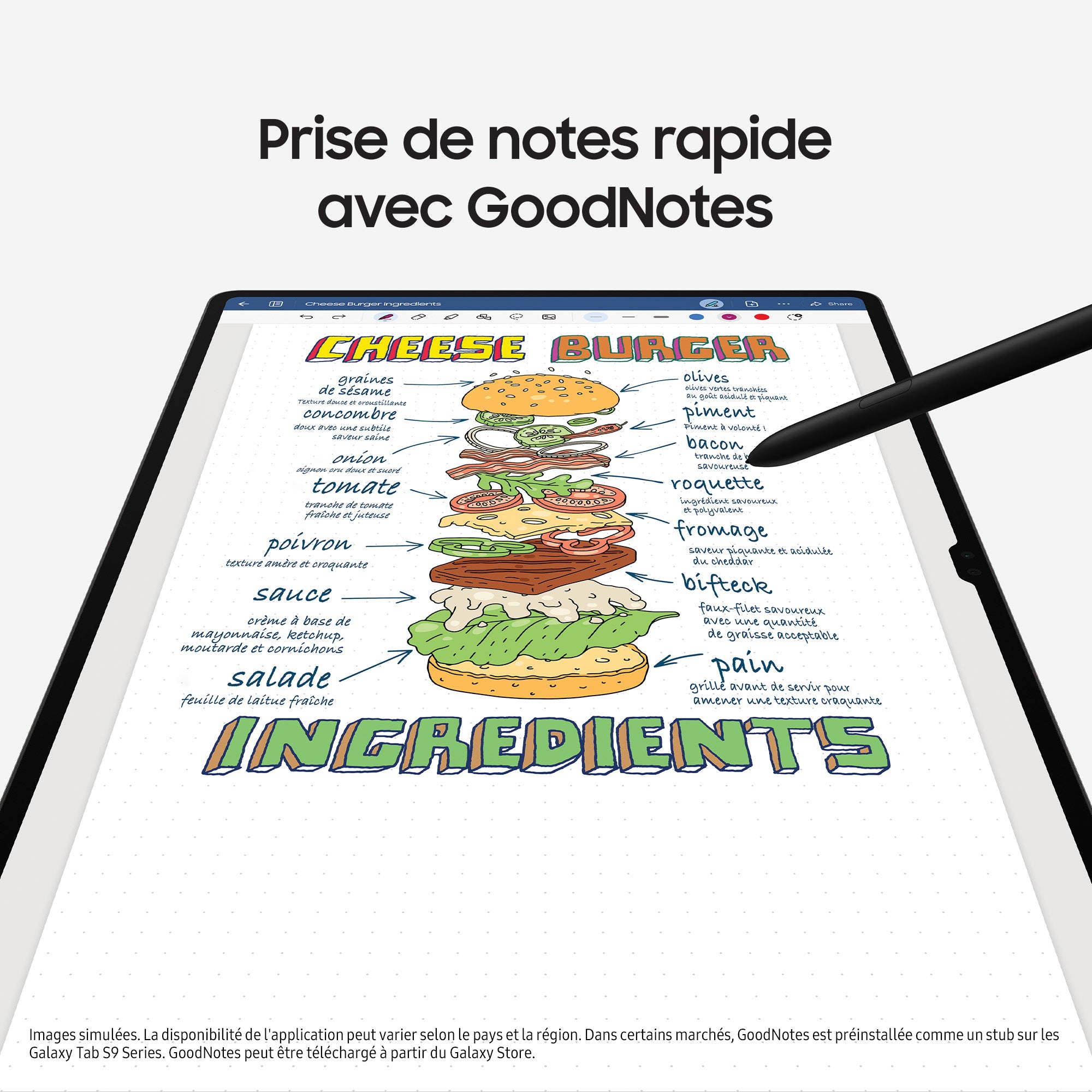 Tablette Samsung Galaxy Tab S9 12 GB RAM 256 GB 11" Gris