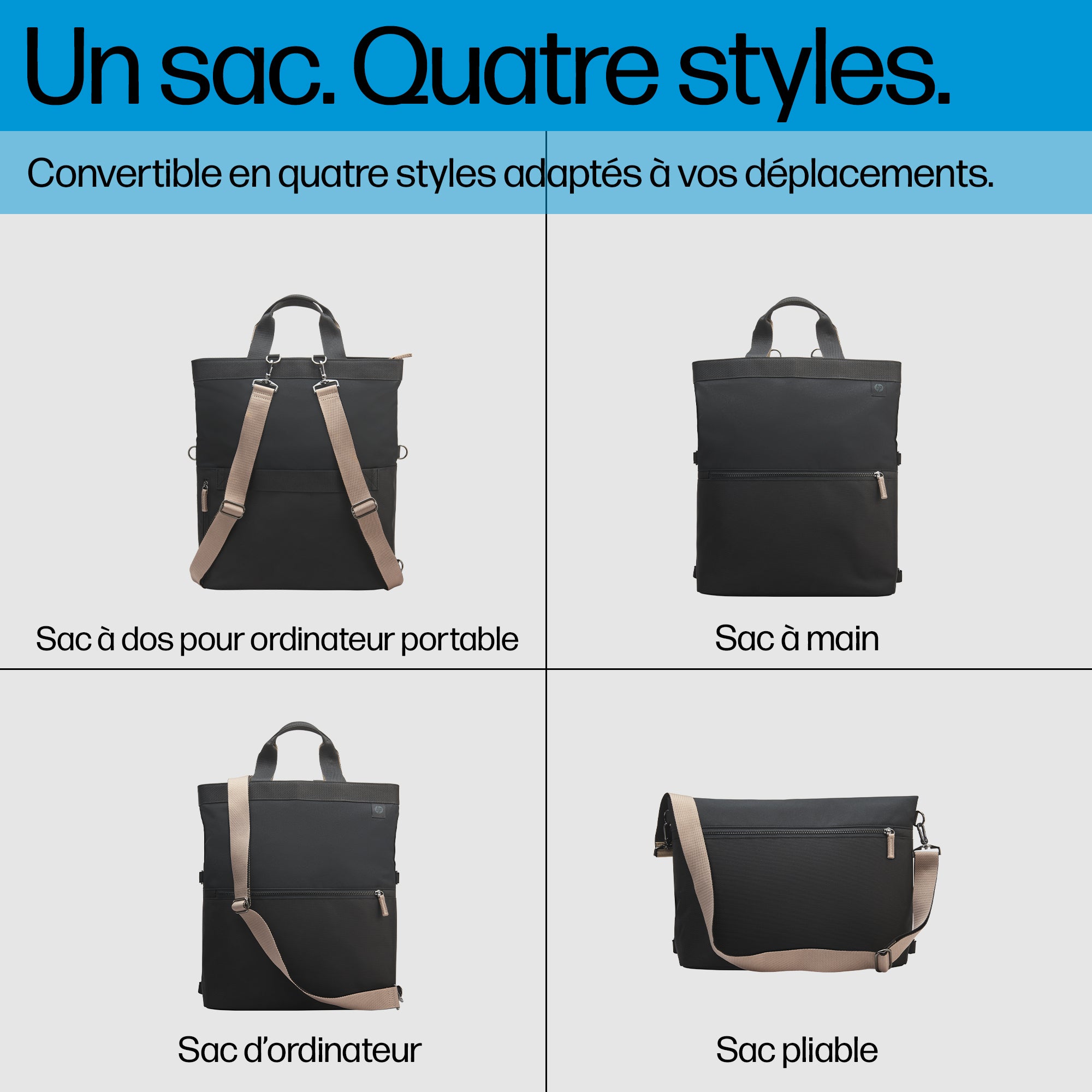 HP 14p Convertible Laptop Backpack Tote