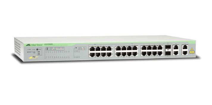 ALLIED 24x Port Fast Ethernet PoE WebSmart Switch with 4 uplink ports 2x 10/100/1000T and 2x SFP-10/100/1000T Combo ports