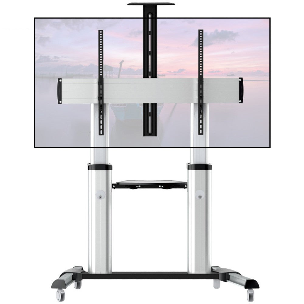"Techly ICA-TR24 Support TV mobile 60-100"" jusqu'a 100kg réglable 2 étageres"