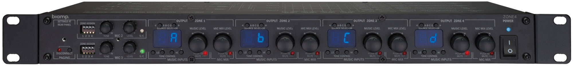 Biamp 4-zone stereo preamplifier