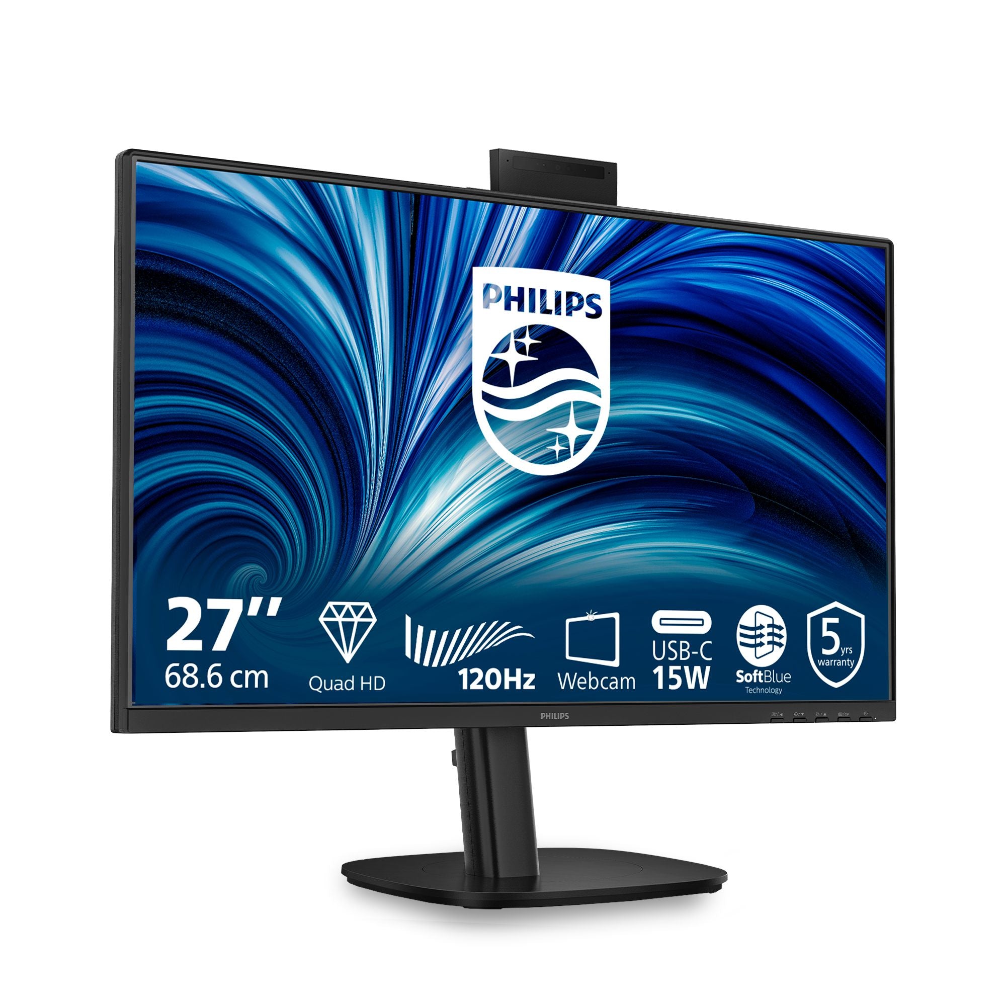 PHILIPS 27p 2560x1440 120Hz IPS Flat H/A 150 MM SoftBlue Technology Smart Link Sync Second Screen Harmony TUV EyeSafe USB