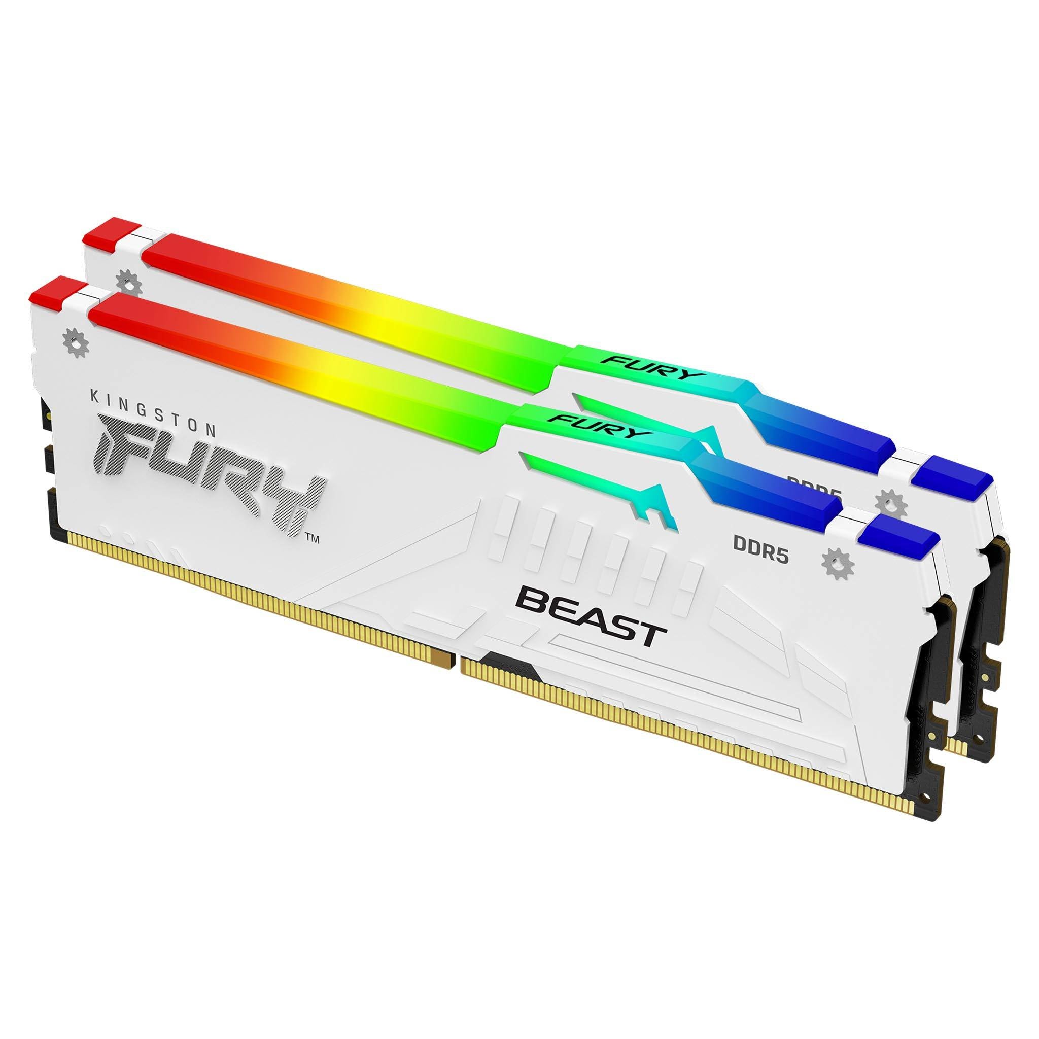 KINGSTON FURY Beast 64Go DIMM 5600MT/s DDR5 CL40 Kit of 2 White RGB XMP