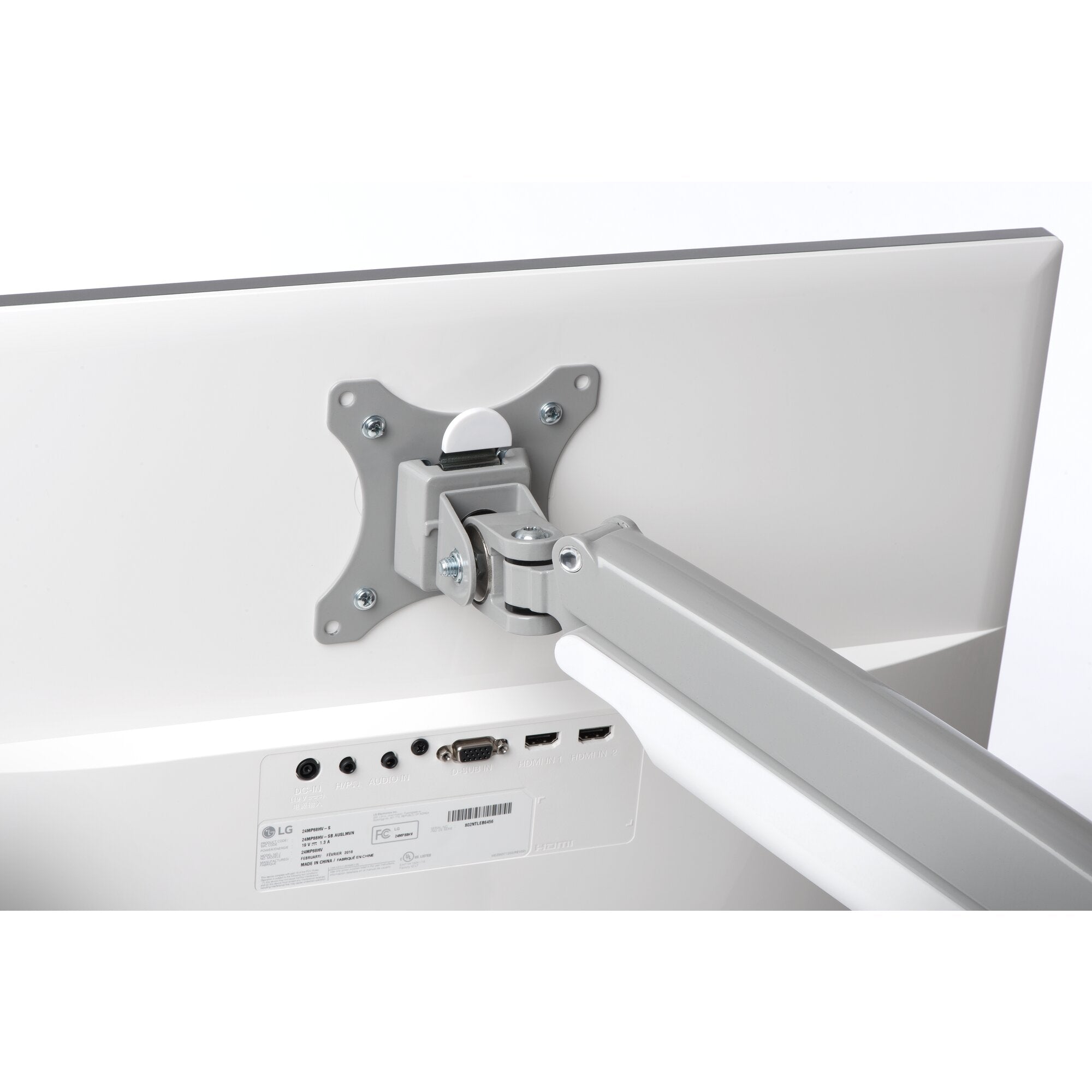 One-touch Height Adjust dual monitor arm