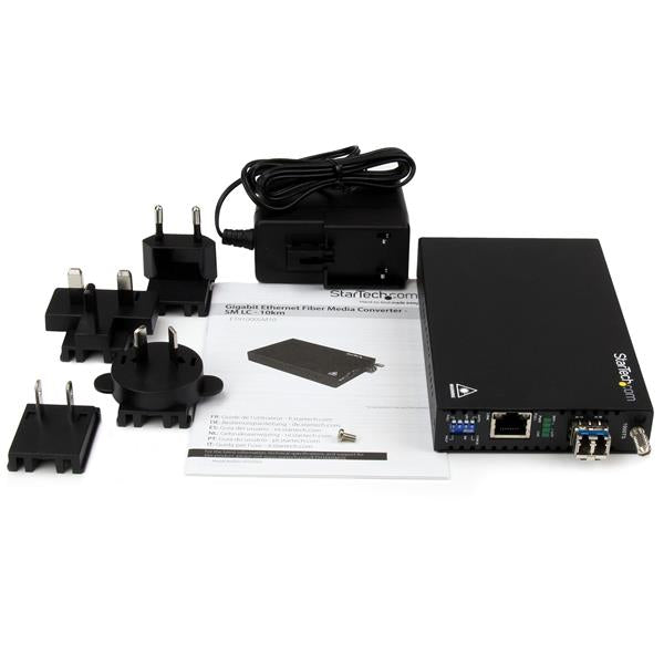 GbE Fiber Media Converter - SM LC 10 km