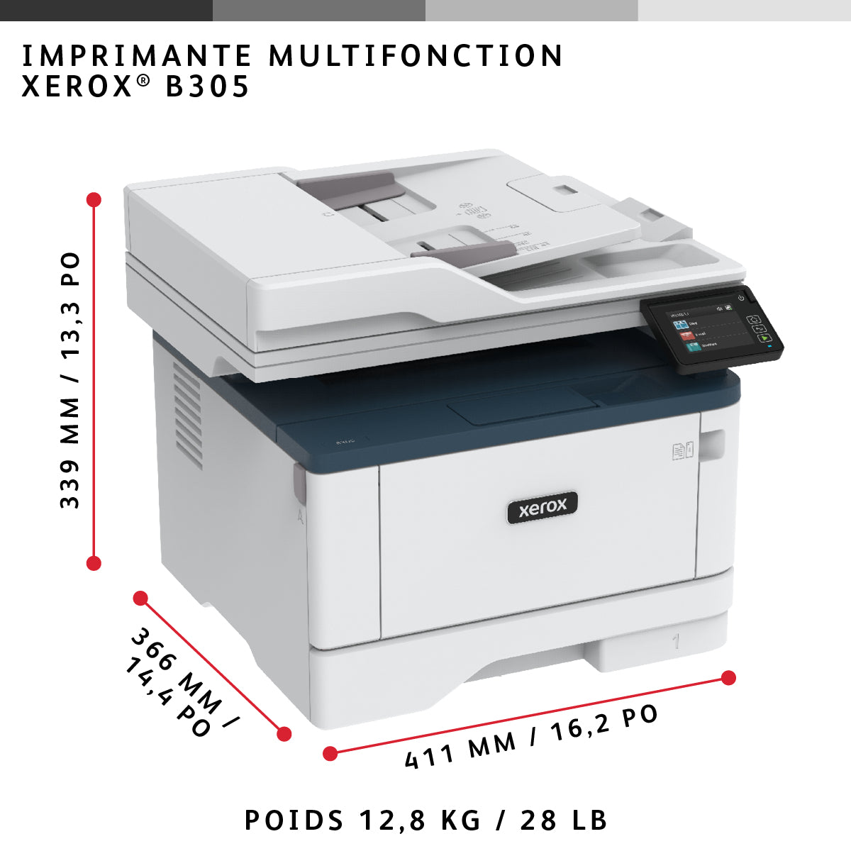 Xerox B305 Mono MFP 38ppm 3in1 1500py
