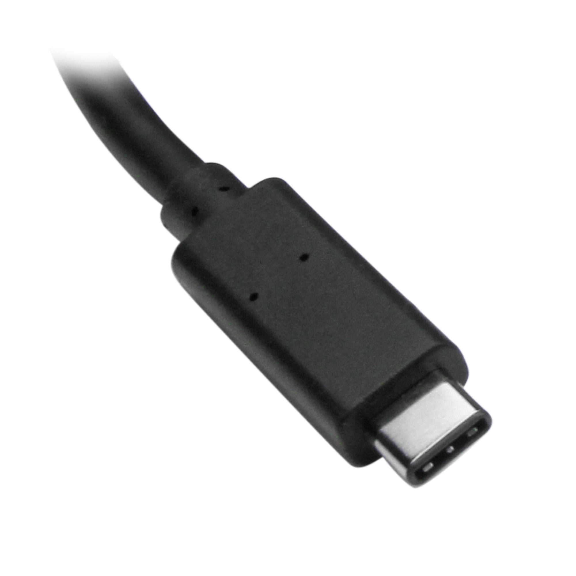 3Port USB C Hub GbE C to A - Power Adapt