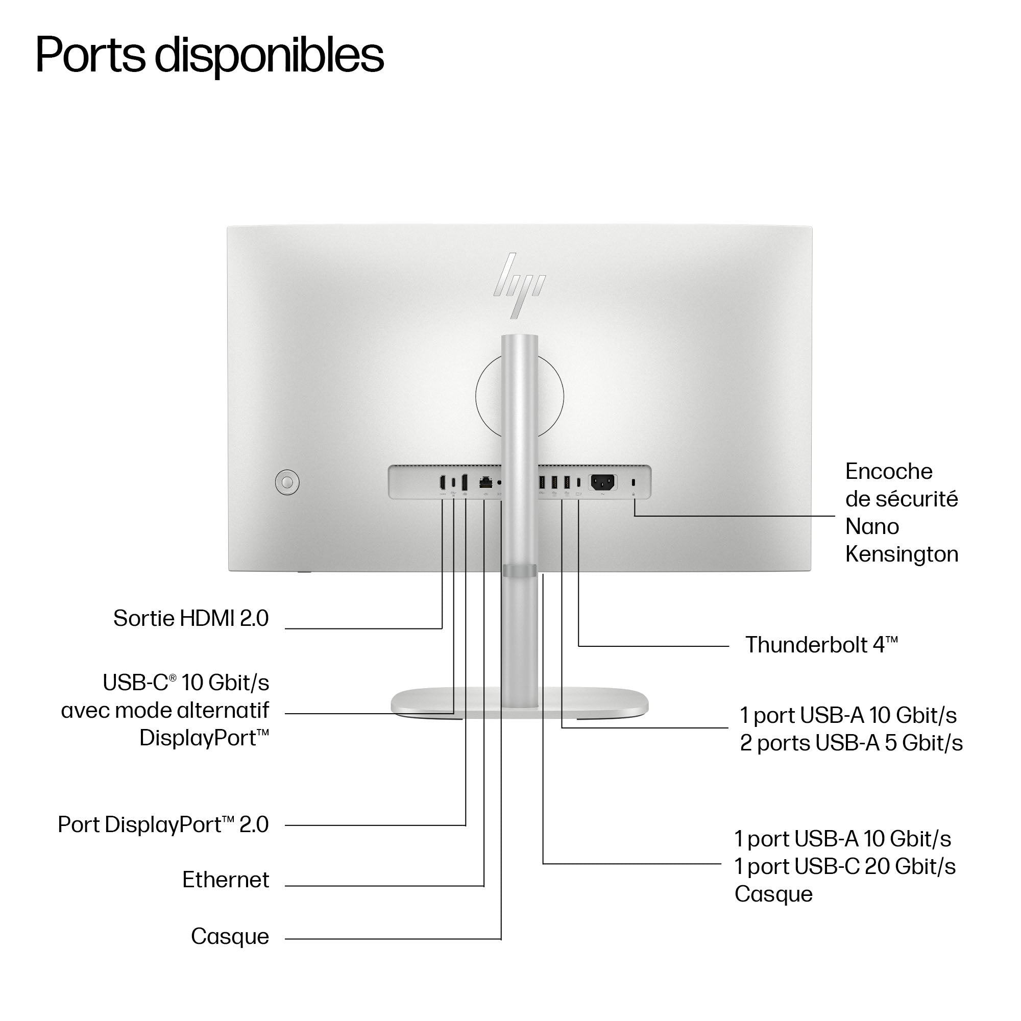 HP EliteStudio 8 G1i Intel Core Ultra 7 265 27p 16Go 512Go SSD W11P 3/3/3