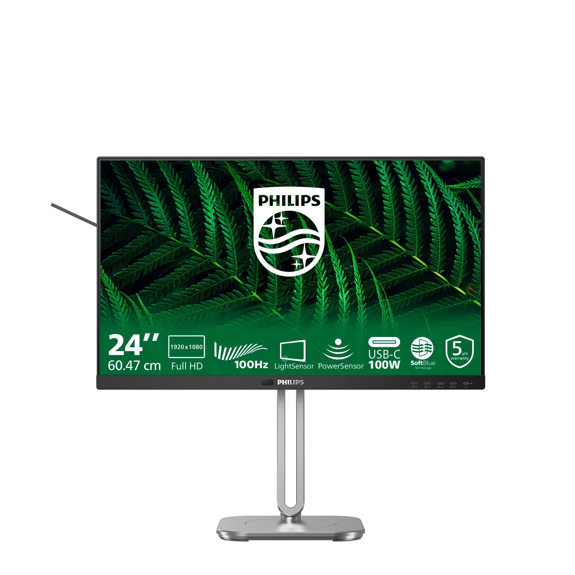 PHILIPS 24B2G5301/00 Monitor 23.8p 1920x1080 100Hz HDMI DP USB dark gray