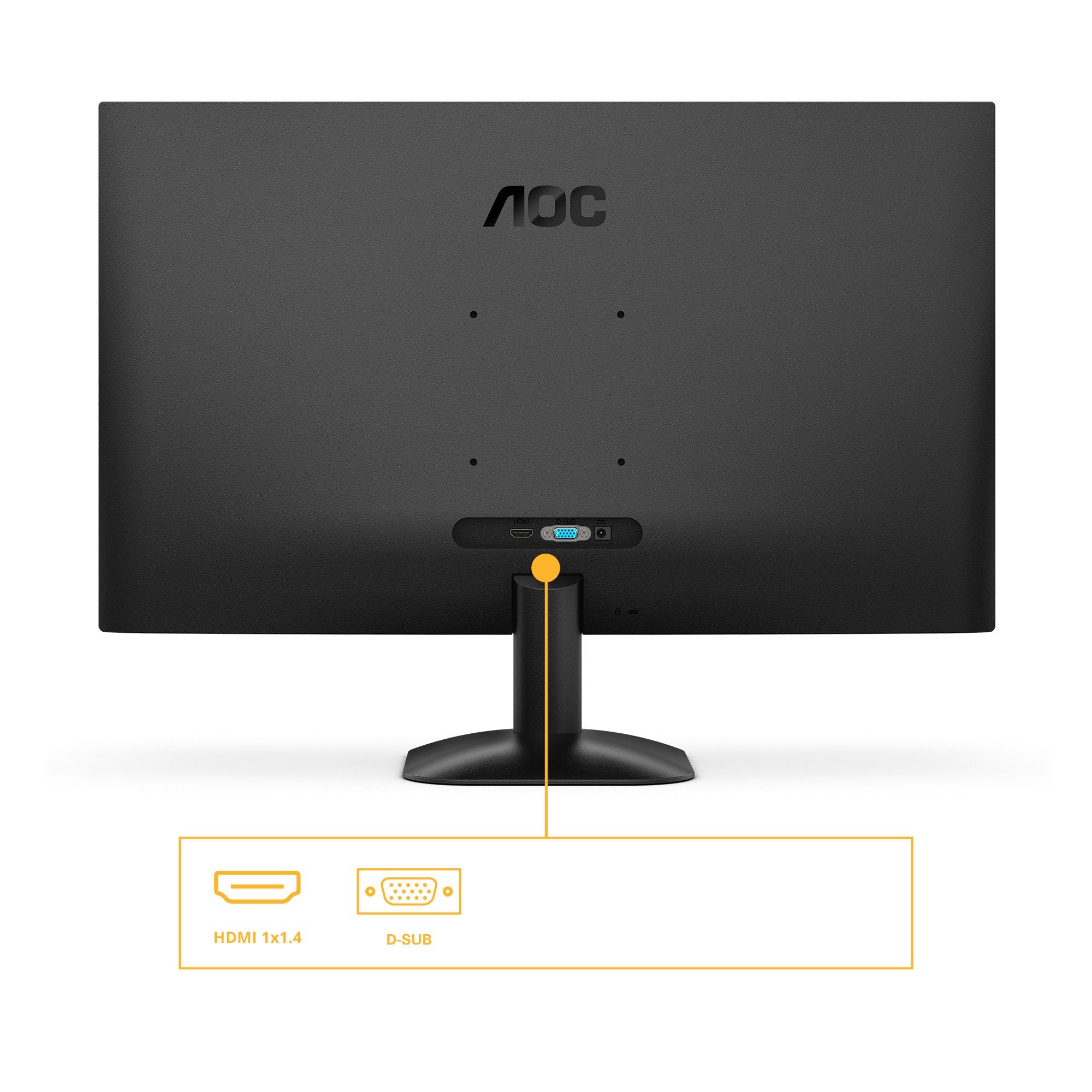 AOC 24B35HM2 - Écran LED - 24"-1920 x 1080 Full HD (1080p) @ 100 Hz - VA - 300 cd/m² - 4000:1 - 1 ms - HDMI, VGA - noir