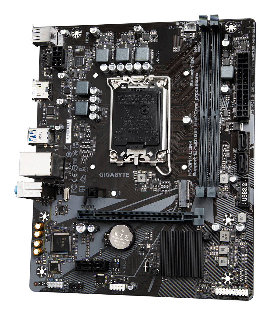GIGABYTE H610M K DDR4 carte mere Intel H610 Express LGA 1700 micro ATX
