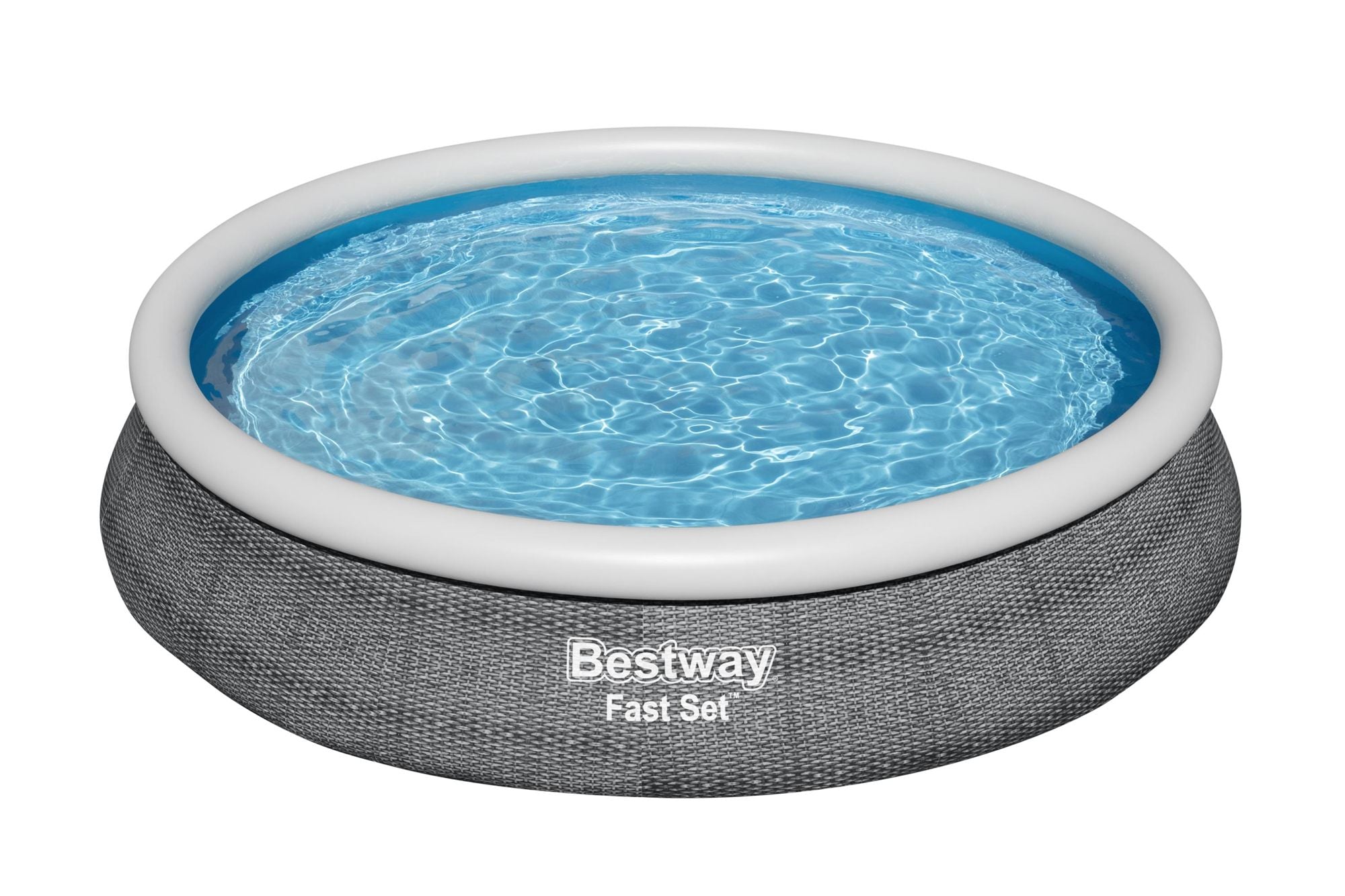 Bestway Fast Set 57313 piscine hors sol Rond 9677 L Gris