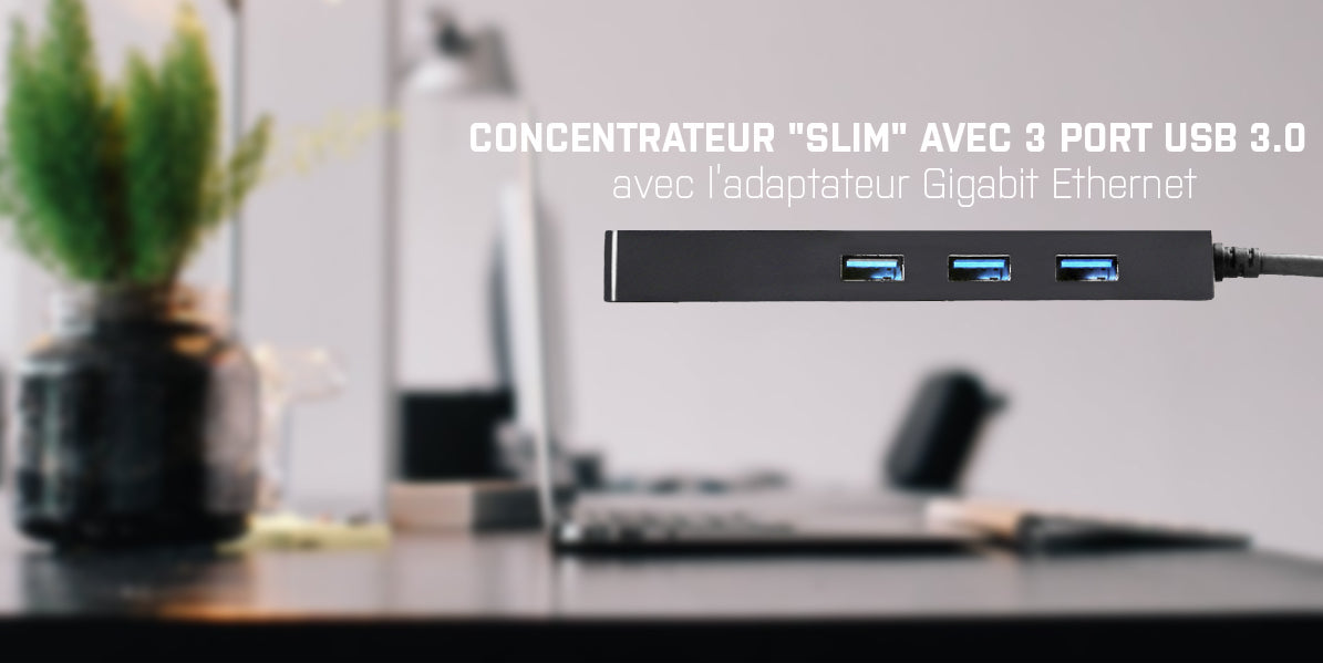 I-TEC USB 3.0 Slim HUB 3 Port with Gigabit Ethernet Adapter ideal for Notebook Ultrabook Tablet PC support Win und Mac OS